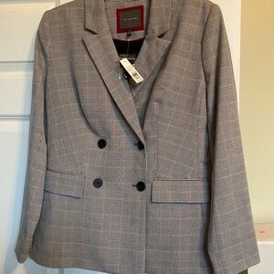The Limited Plaid Double-Breasted Women's Jacket